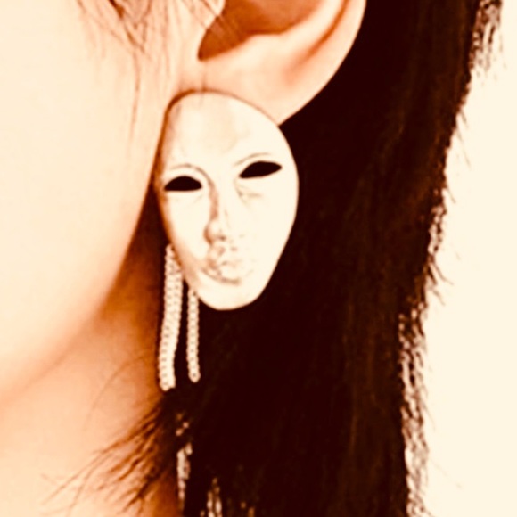 “Phantom of Opera” Silver Theatre Masquerade War Mask Sons of Harpy Tragedy Stud - Picture 16 of 16